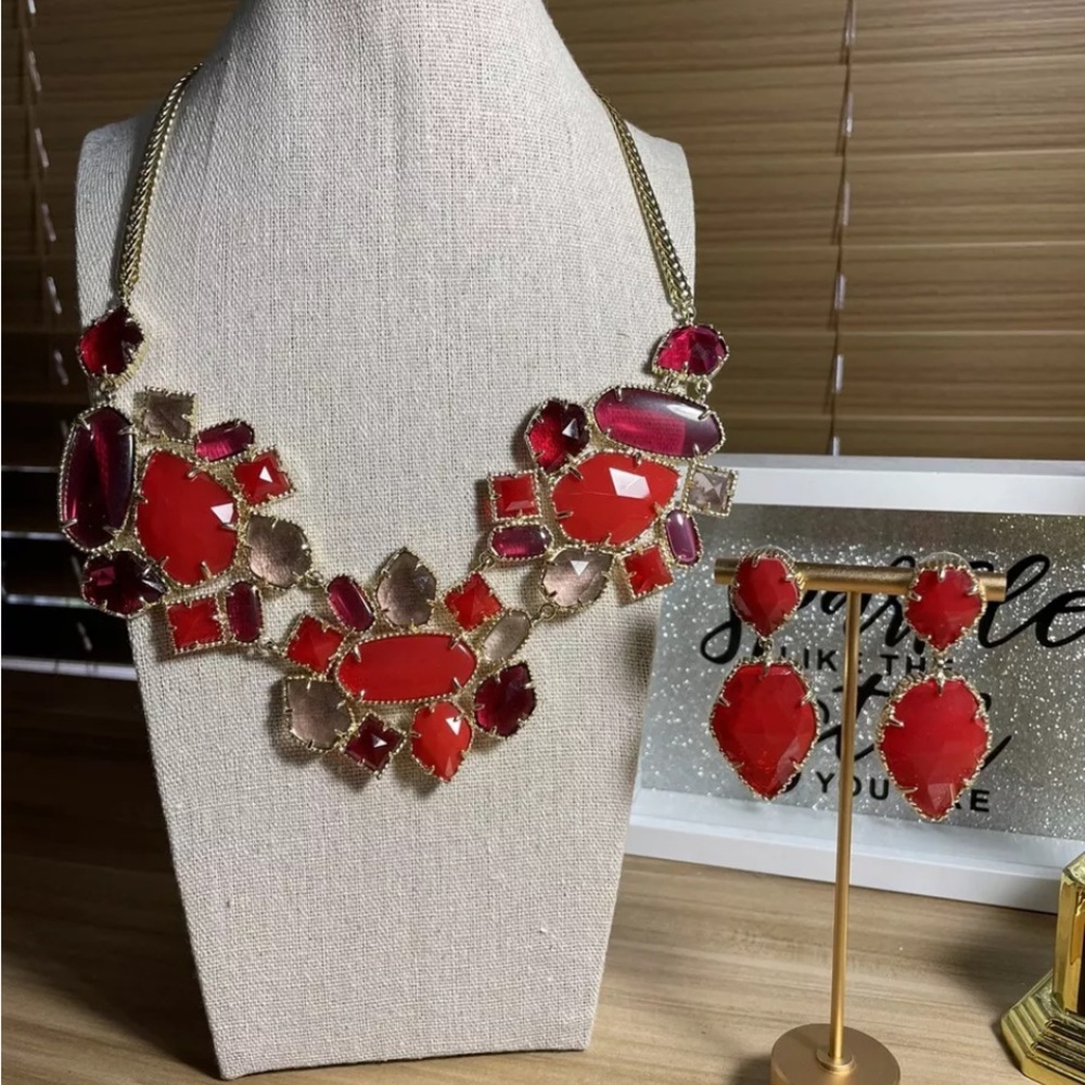 Kendra Scott Melissa selma Statement In Fire Discontinued - Picture 1 of 6
